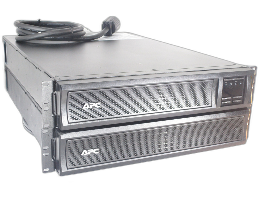 SMX3000RMLV2U+SMX120RMBP2U ~ 3000va APC SmartUPS LCD (120v -4U Combo with Transformer Pack) - Refurbished